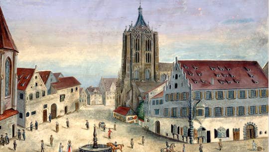 Münsterplatz im 18. Jahrhundert
