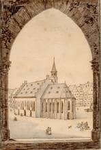 Barfüßerkirche. Langhaus und Chor. Um 1850. Ansicht 582 Blatt 2