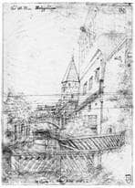Metzgerturm von Osten. Zustand um 1850. Angefertigt ca. 1930. Ansicht 325