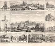 Ulm von Norden. Mitte des 19. Jhdts. mit 11 Einzelbildern. Ansicht 157